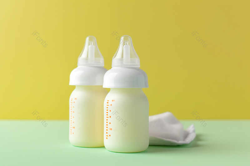 市面畅销的新款爆款婴儿奶瓶黄色背景,高清,摄影图,摄影图片,图片大全,摄影图免费下载